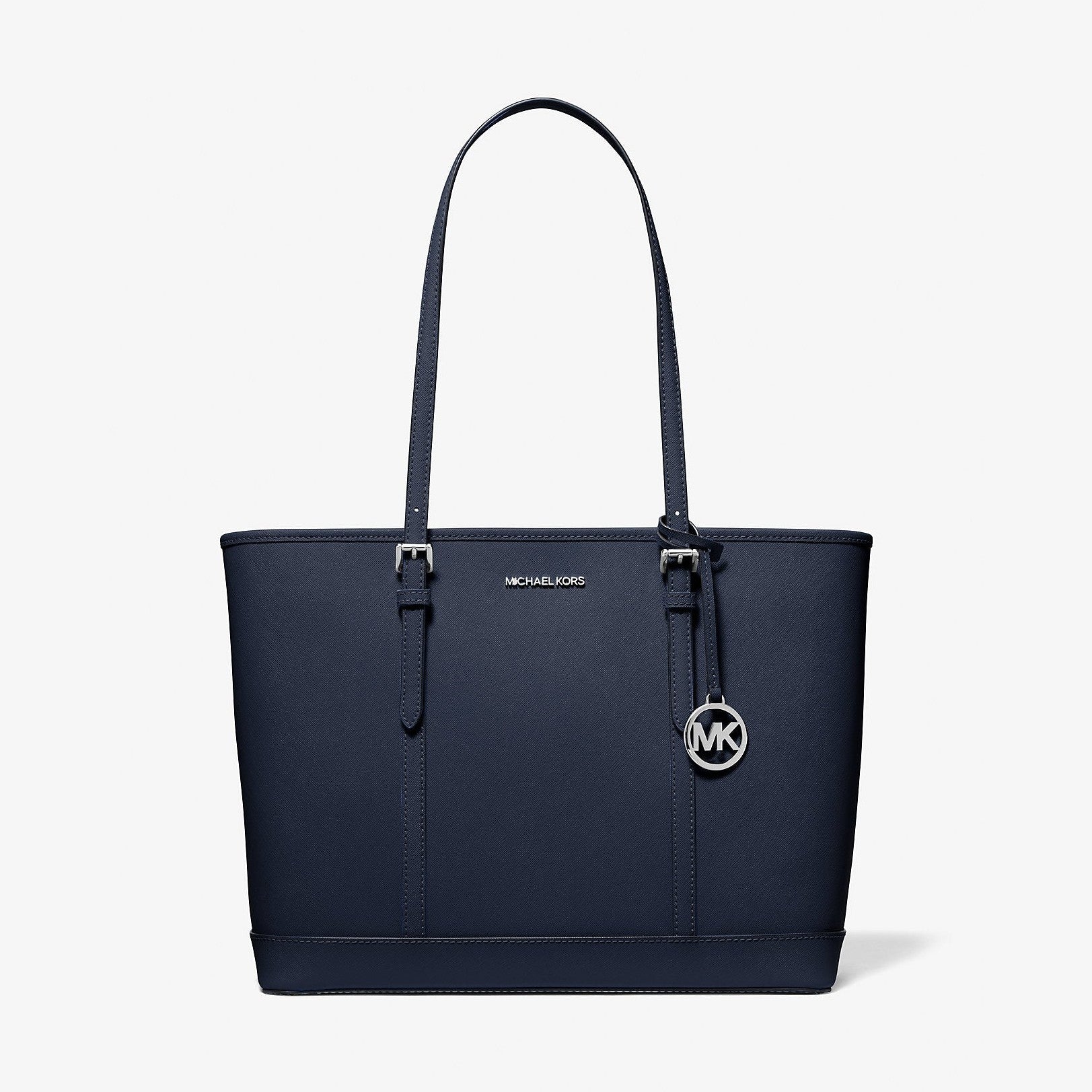 Michael Kors Jet Set Travel Large Saffiano Leather Tote Bag Navy
