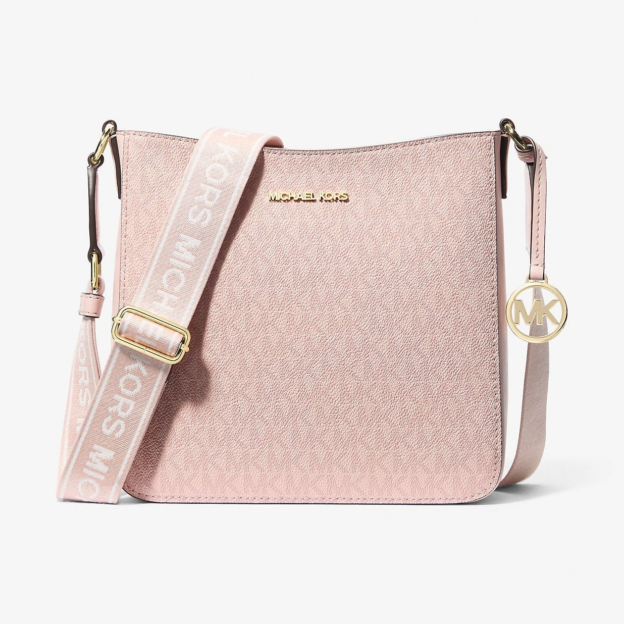Michael Kors Jet Set Small Signature Logo Crossbody Bag Powder Blush