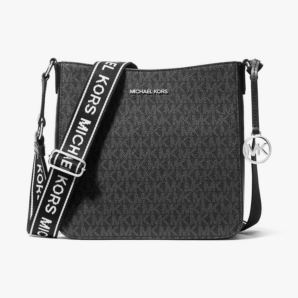 Michael Kors Jet Set Small Signature Logo Crossbody Bag Black