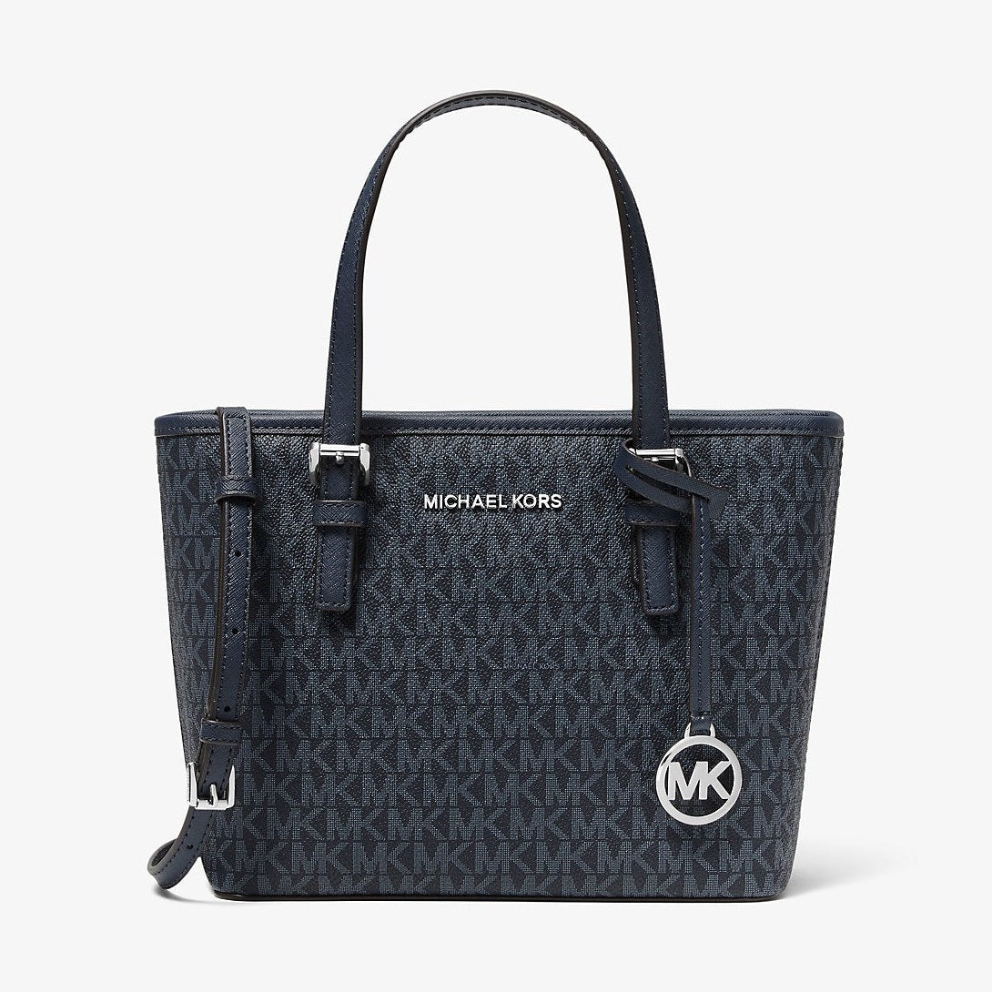 Michael Kors Jet Set Travel Extra-Small Logo Top-Zip Tote Bag Admiral