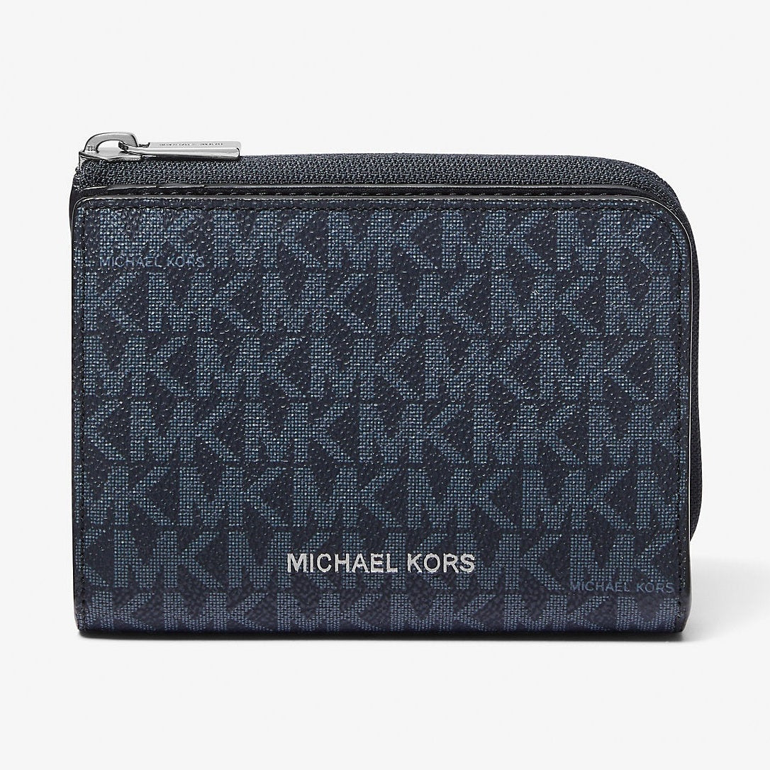 Michael Kors Cooper Signature Logo Folio Wallet Admrl-Plblue