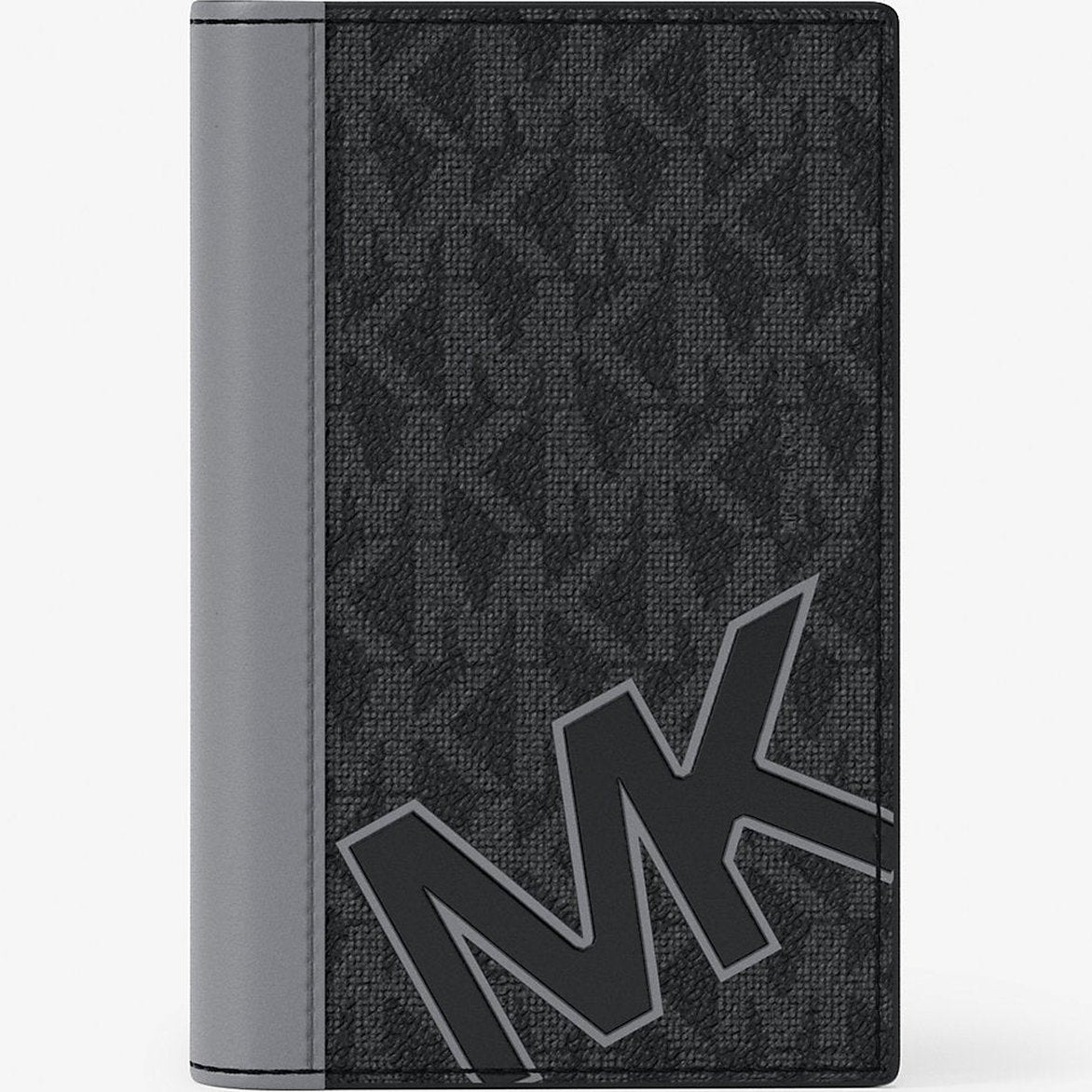 Michael Kors Cooper Signature Logo Folding Card Case Gunmetal