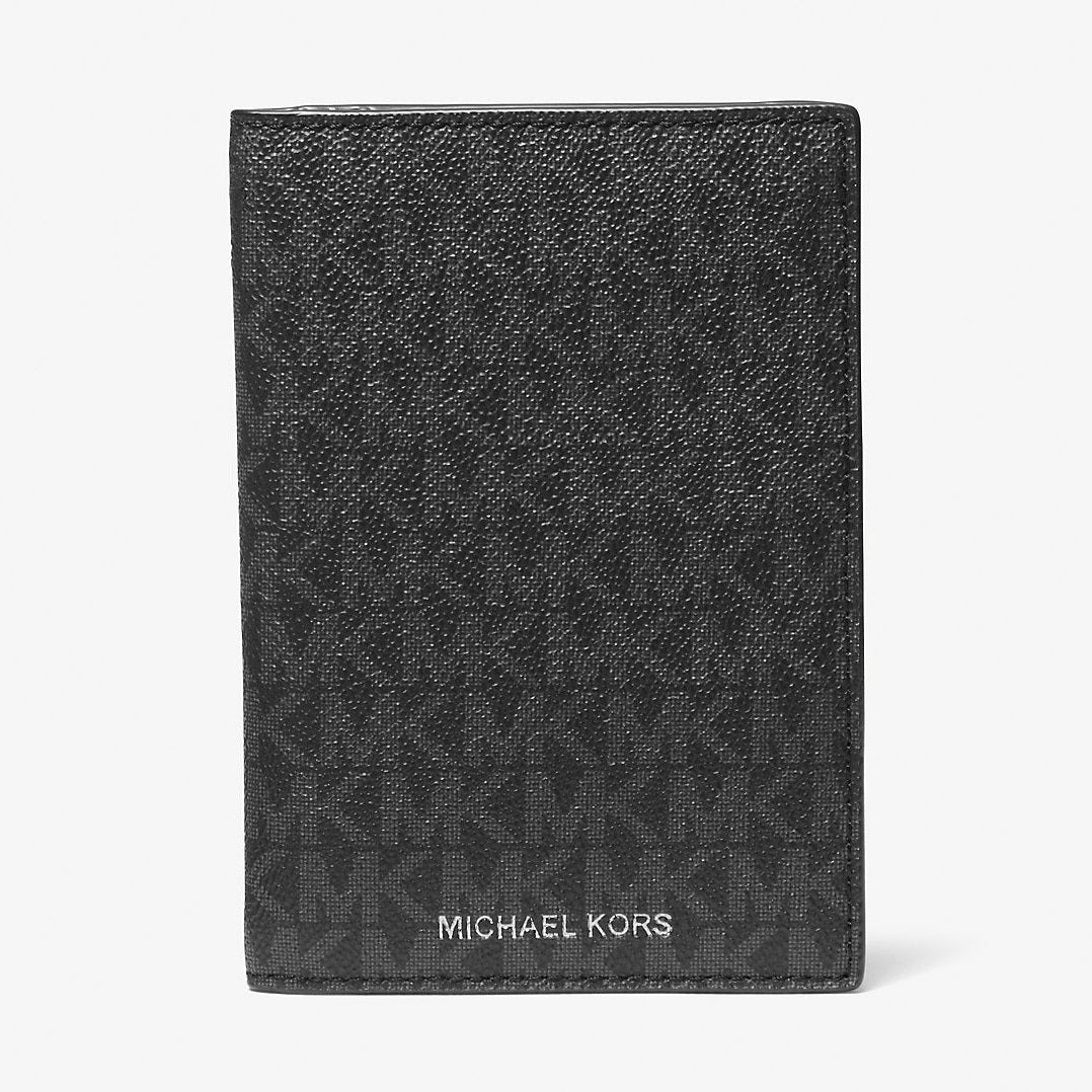 Michael Kors Logo Passport Wallet Black