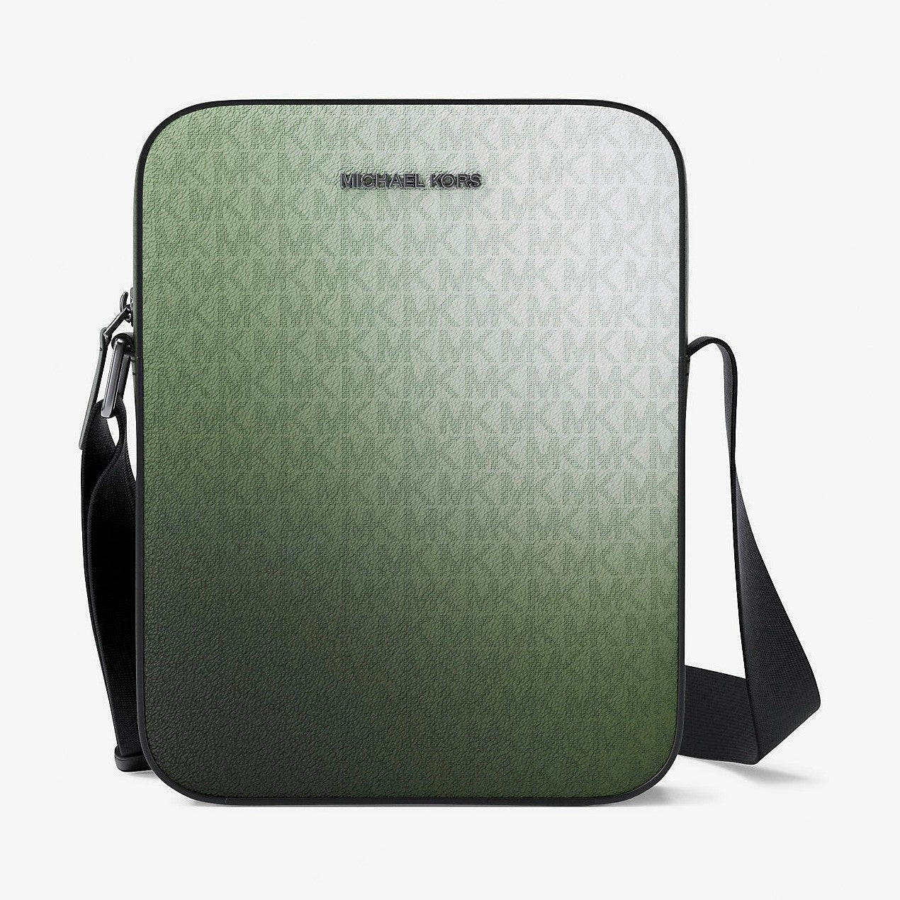 Michael Kors Cooper Small Ombre Signature Logo Reporter Bag Moss Multi