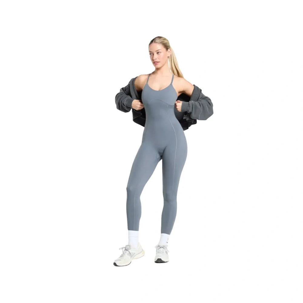 Gymshark Strappy All in One Full length Bodysuit Iron Blue