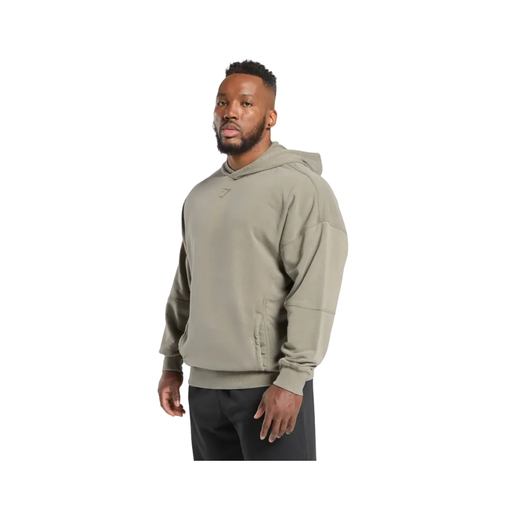 Gymshark Heritage Washed Hoodie Oversized Fit Utility Green