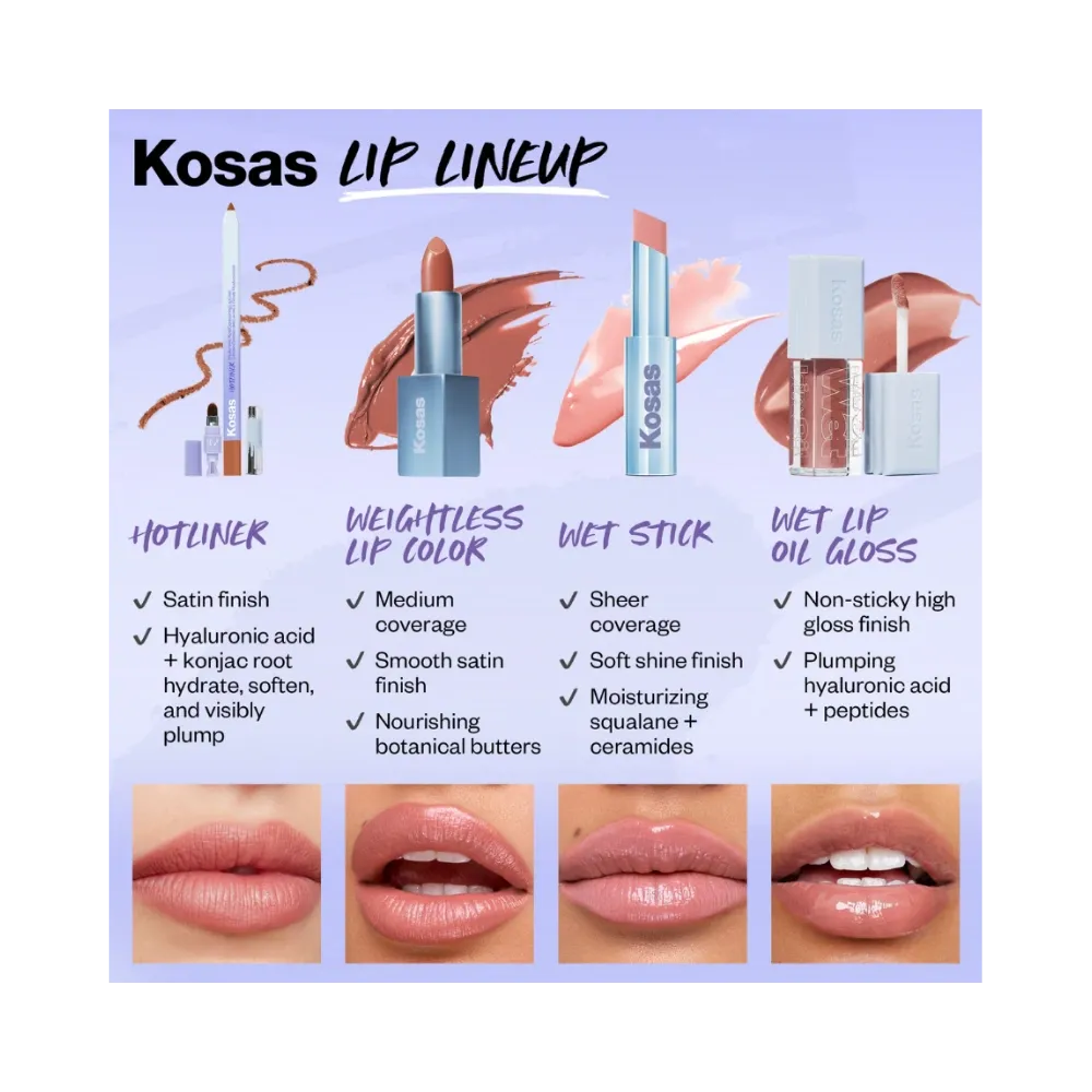 Kosas Wet Lip Oil Gloss "Sheer Cherry Red"
