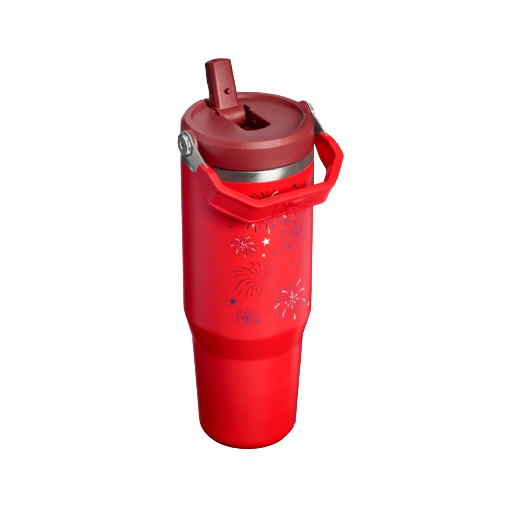Stanley Iceflow Flip Straw Tumbler Chili Red Fireworks 30 OZ