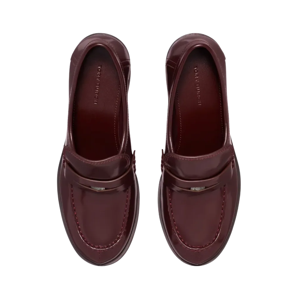 Tory Burch Classic Heeled Lug Loafer Plum