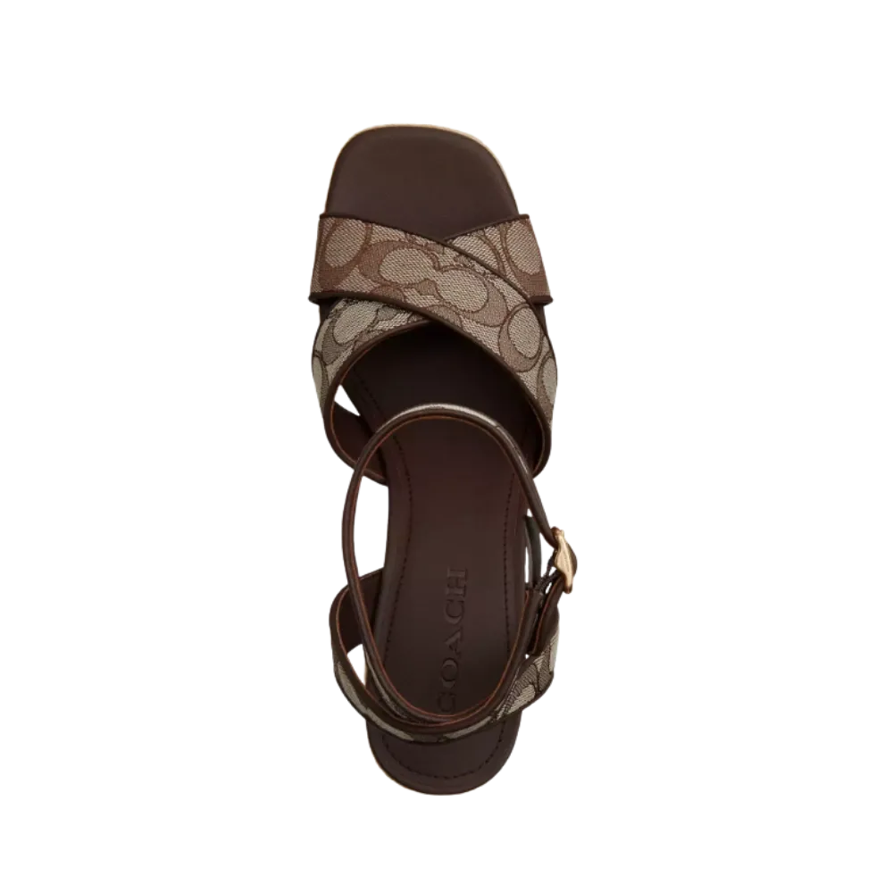 Coach Block In Signature Jacquard Oak