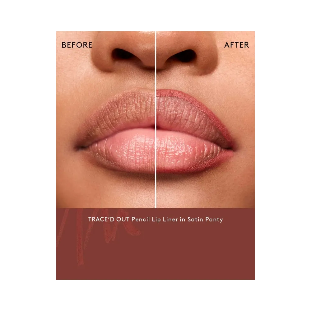 Fenty Trace'd Out Longwear Waterproof Pencil Lip Liner Extra Thigh RiRi The MVP Coal Blooded I Woodn't Brown'd Out Pnut Butta Rubbabandz Satin Panty