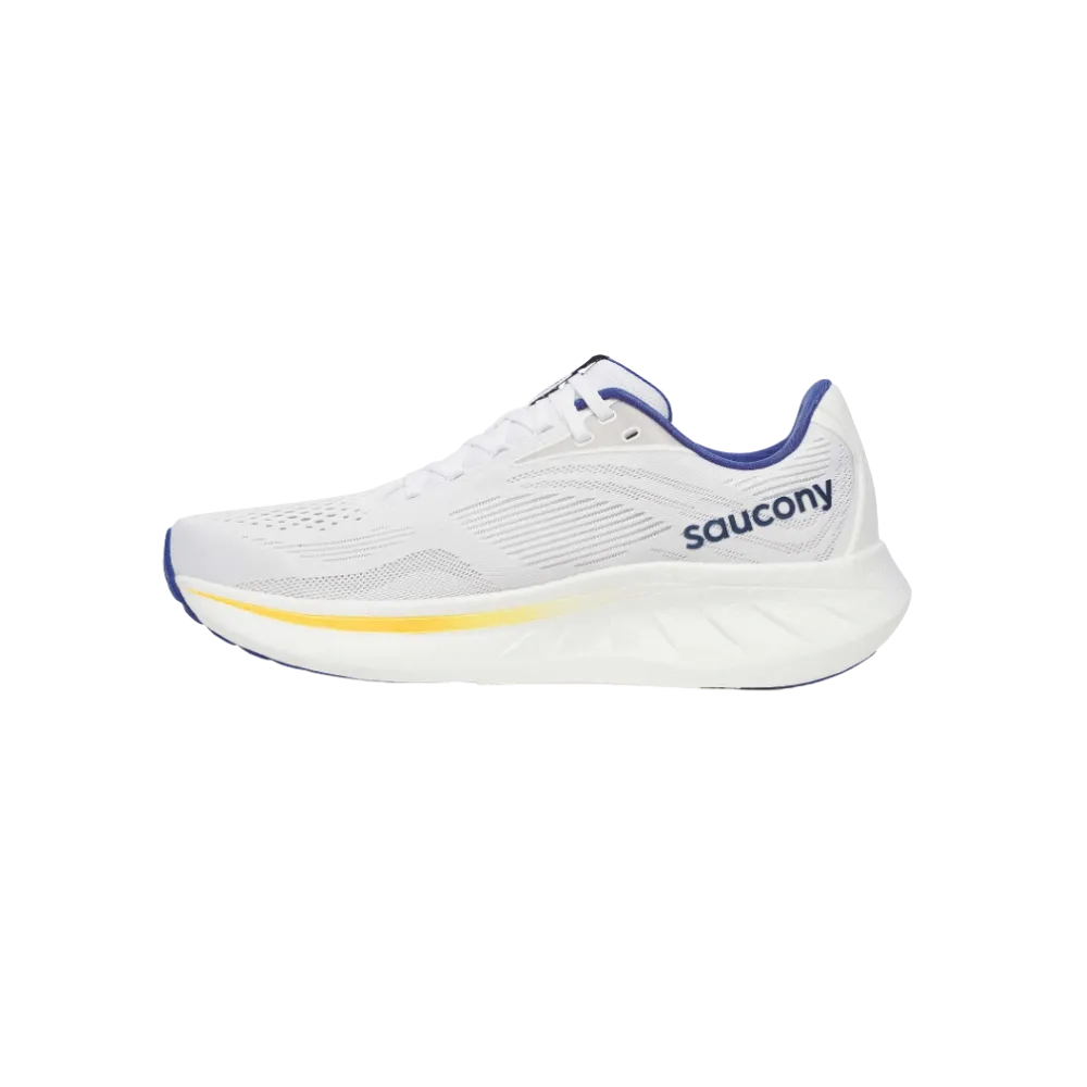 Saucony Ride 18 White | Azurite