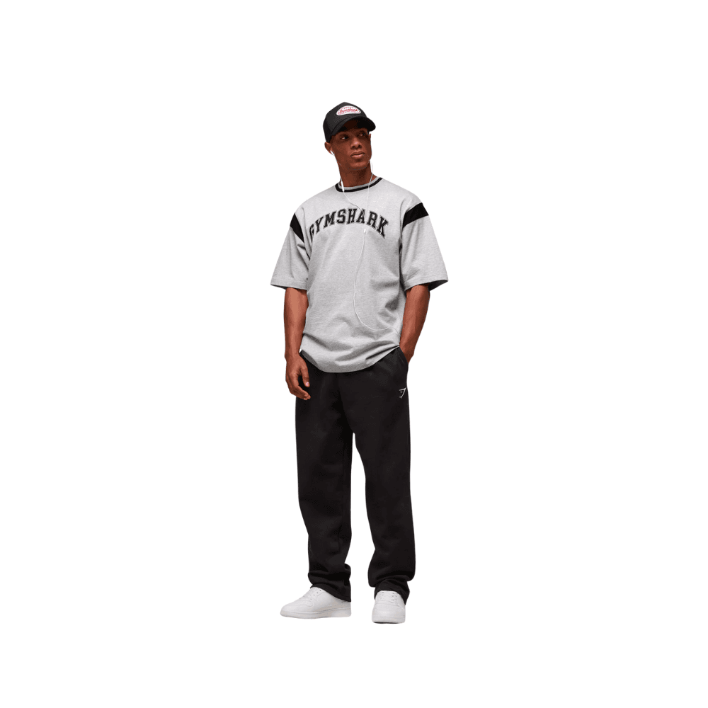 GymShark GSLC Oversized T-Shirt Light Grey Core Marl