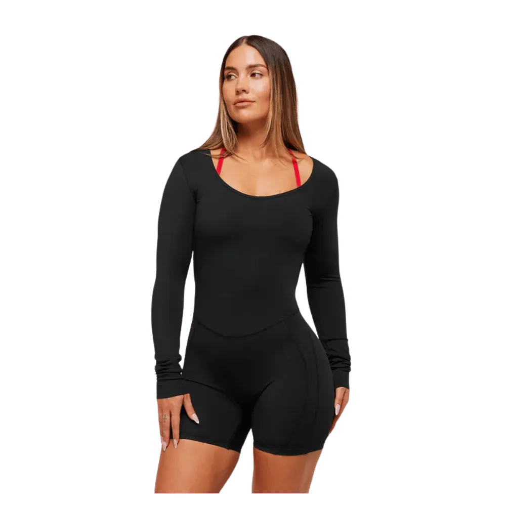 Gymshark Lifting Dipped Waistband All-In-One Black