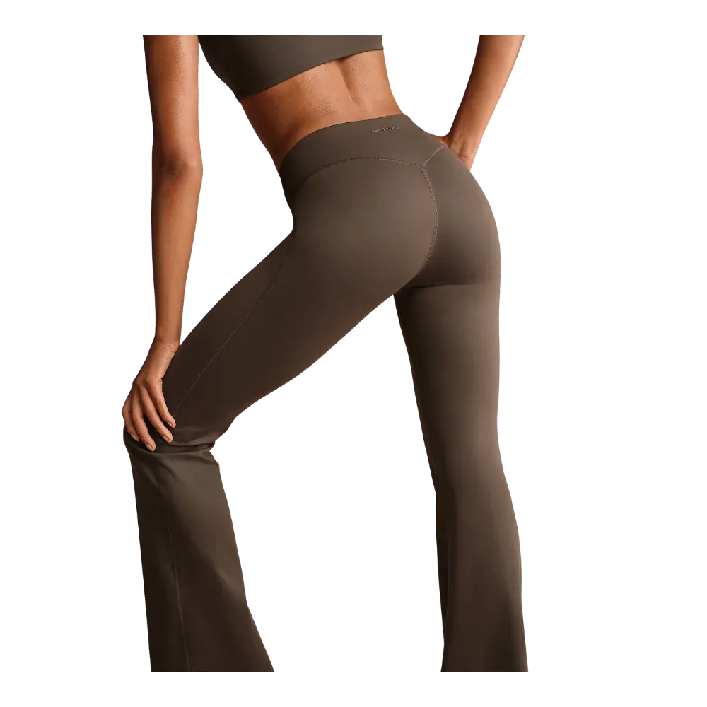 Nike X Skims Matte Women's High-Waisted Slim Flared Leggings Dark Sepia
