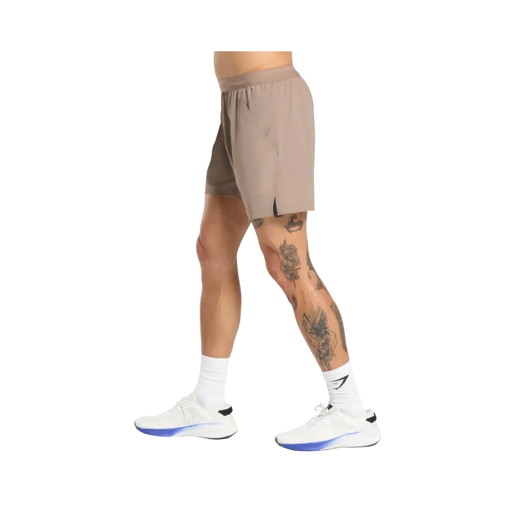 Gymshark Hybrid 6" Shorts Slim Fit Lifestyle Brown
