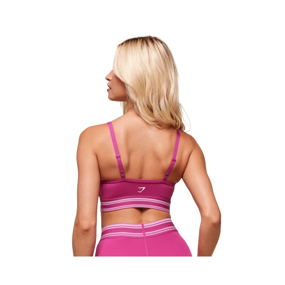 Gymshark Retro Sports Bra - Light Support Winning Pink