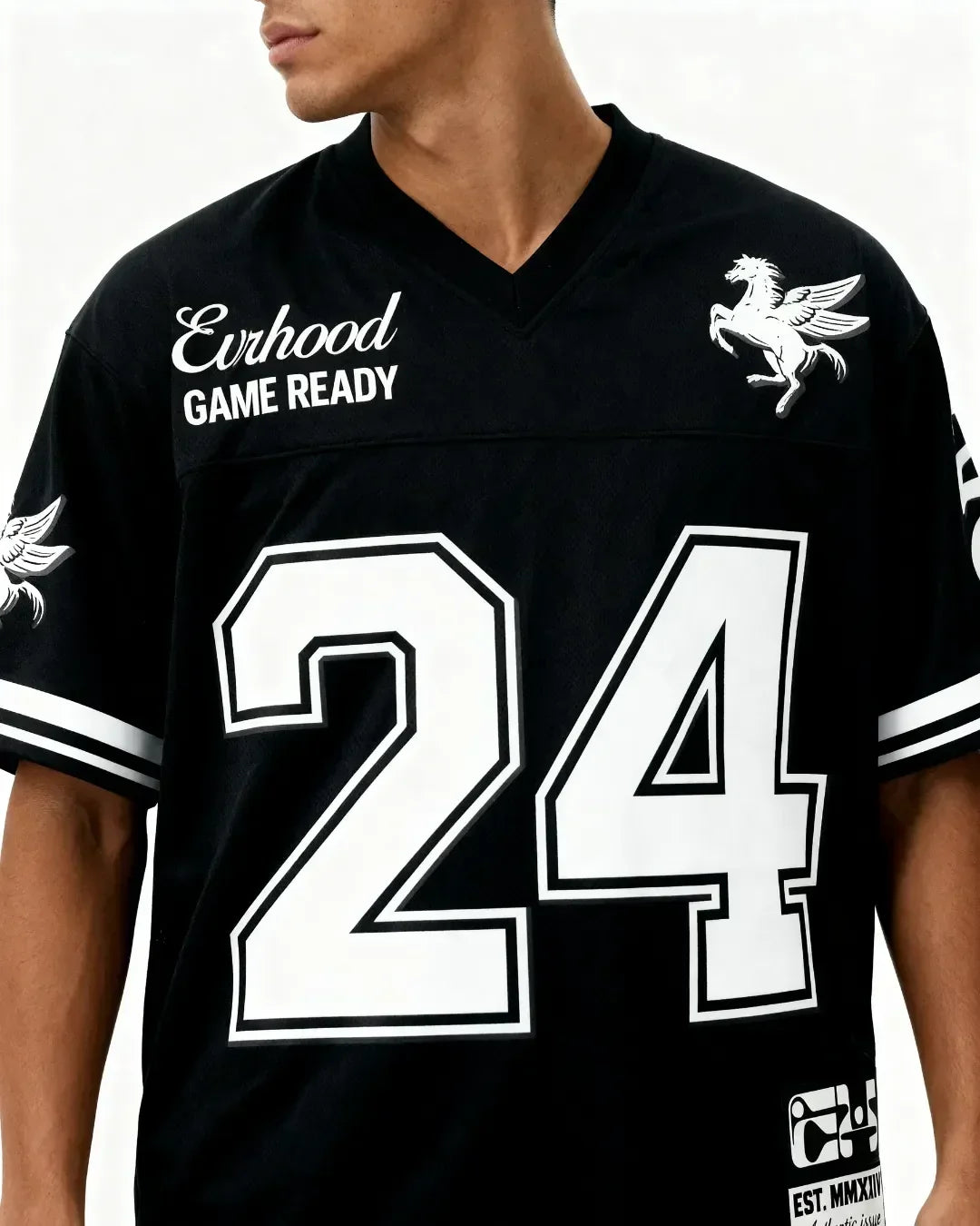 Winged Authority - Evrhood oversized graphic t-shirt on model