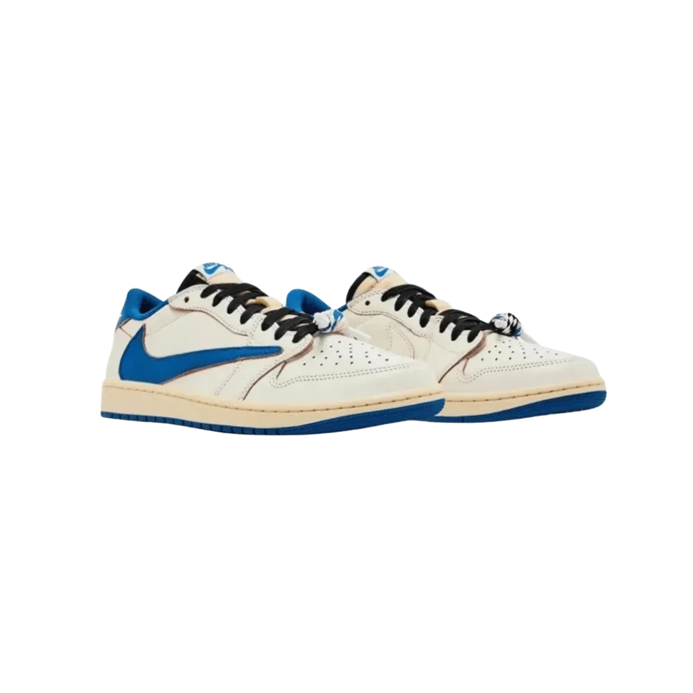 Nike Air Jordan 1 Retro Low OG Fragment x Travis Scott Sail Military Blue