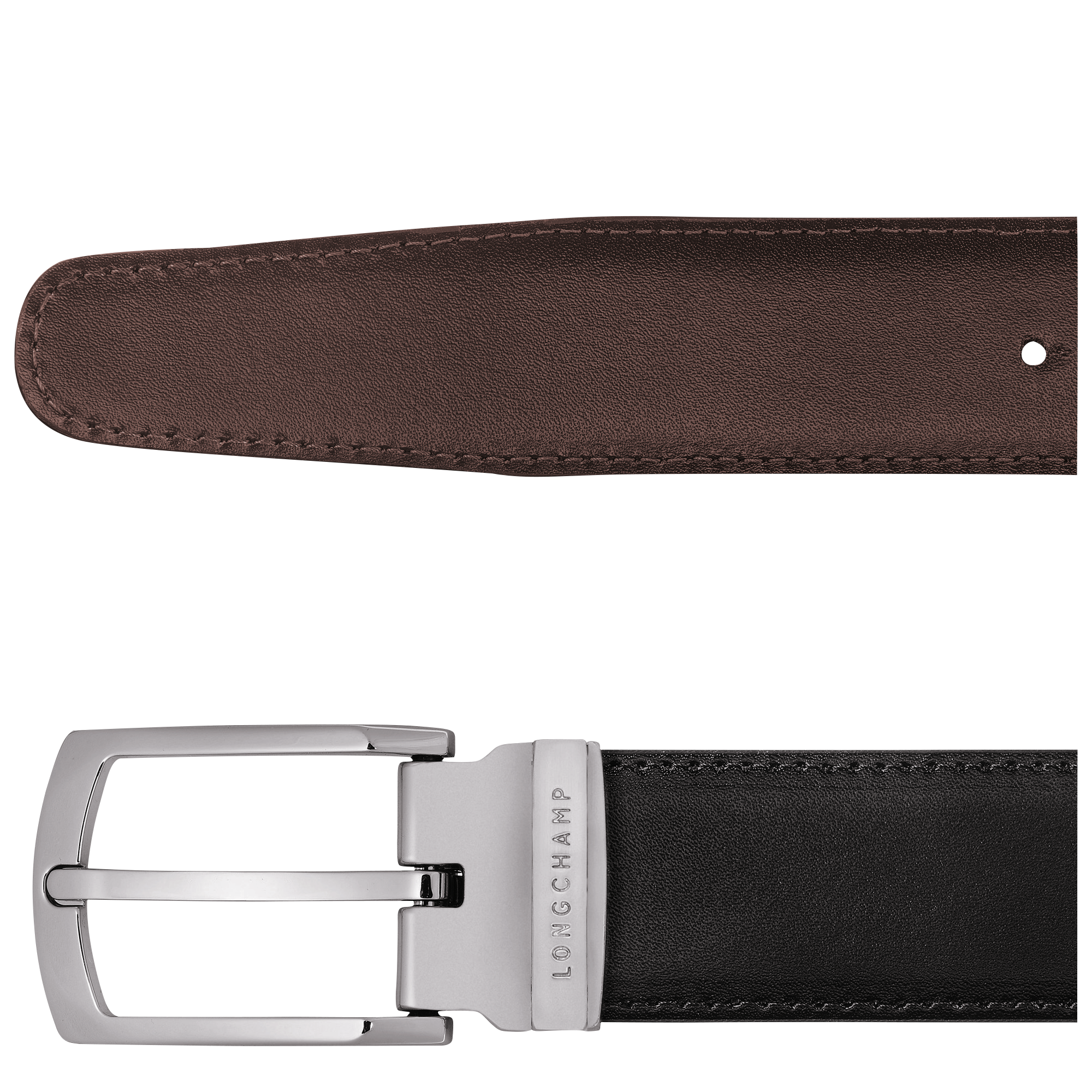 Longchamp Delta Box Men's belt Black/Mocha
