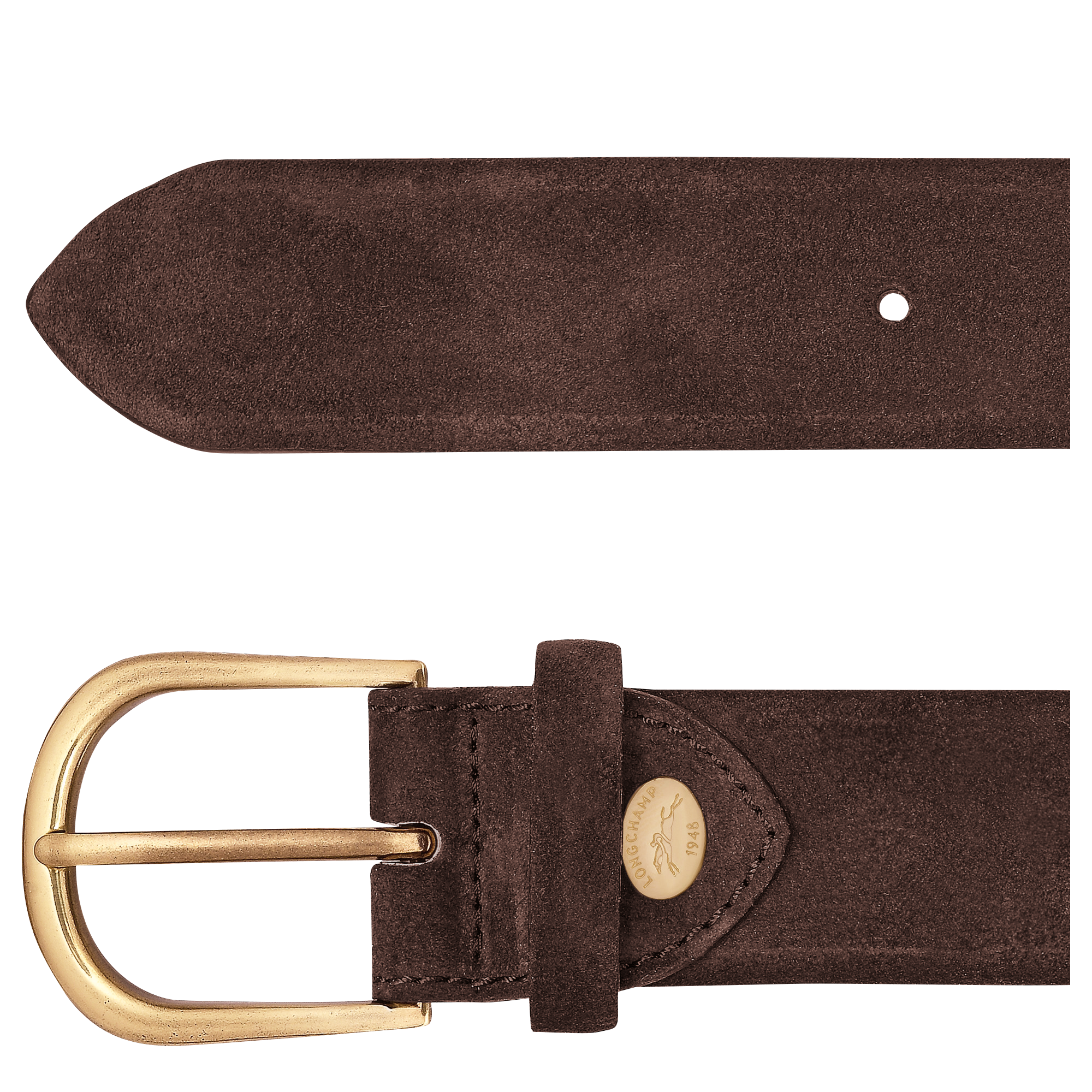 Longchamp French Charm Men's belt Mocha