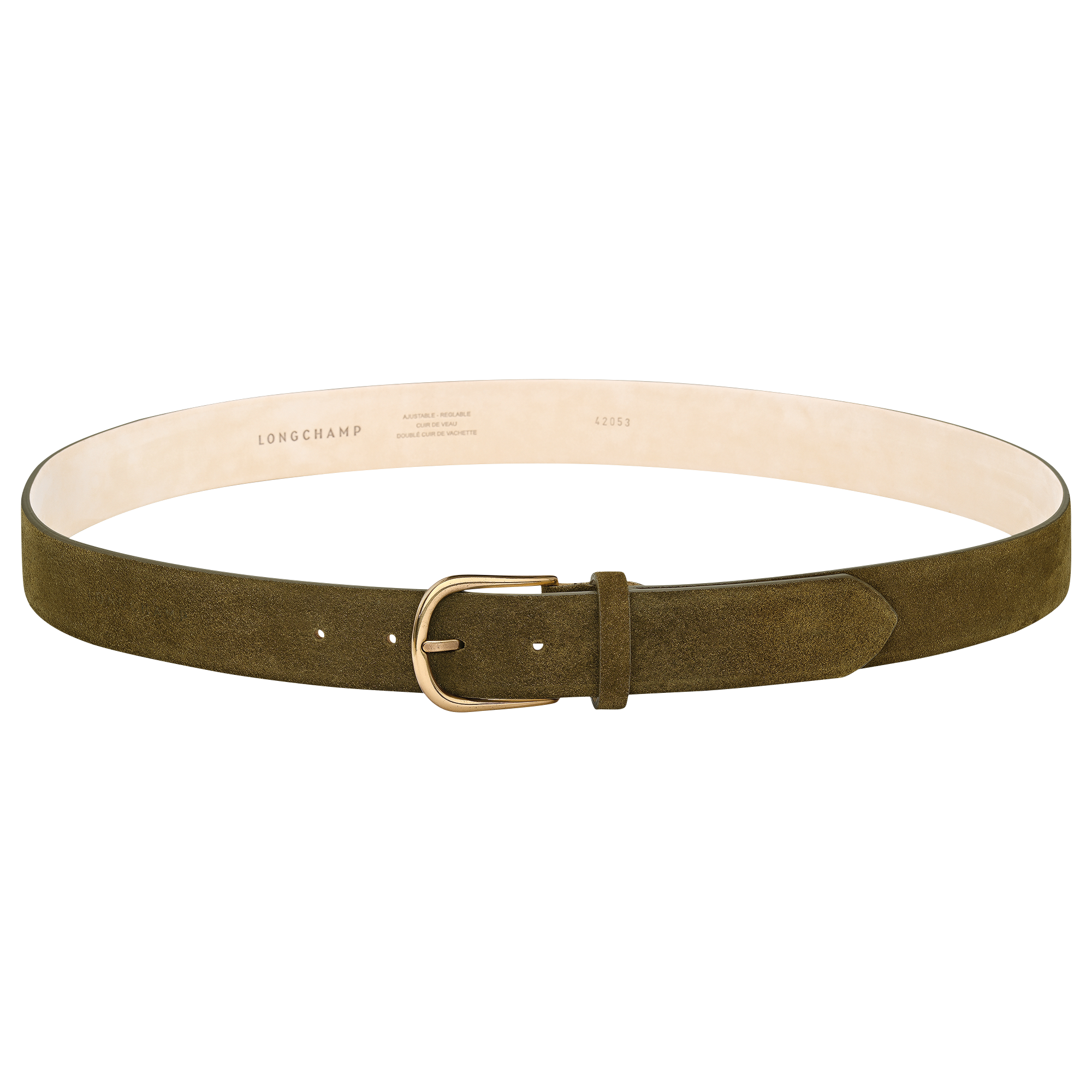 Longchamp French Charm Men's belt Olive