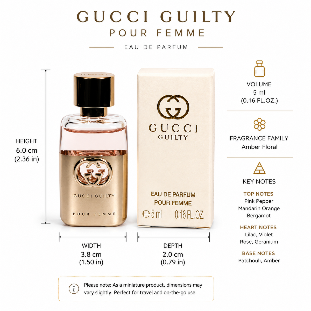 Gucci Guilty Intense Pour Femme – EDP Mini (5ml / 0.17 fl oz)