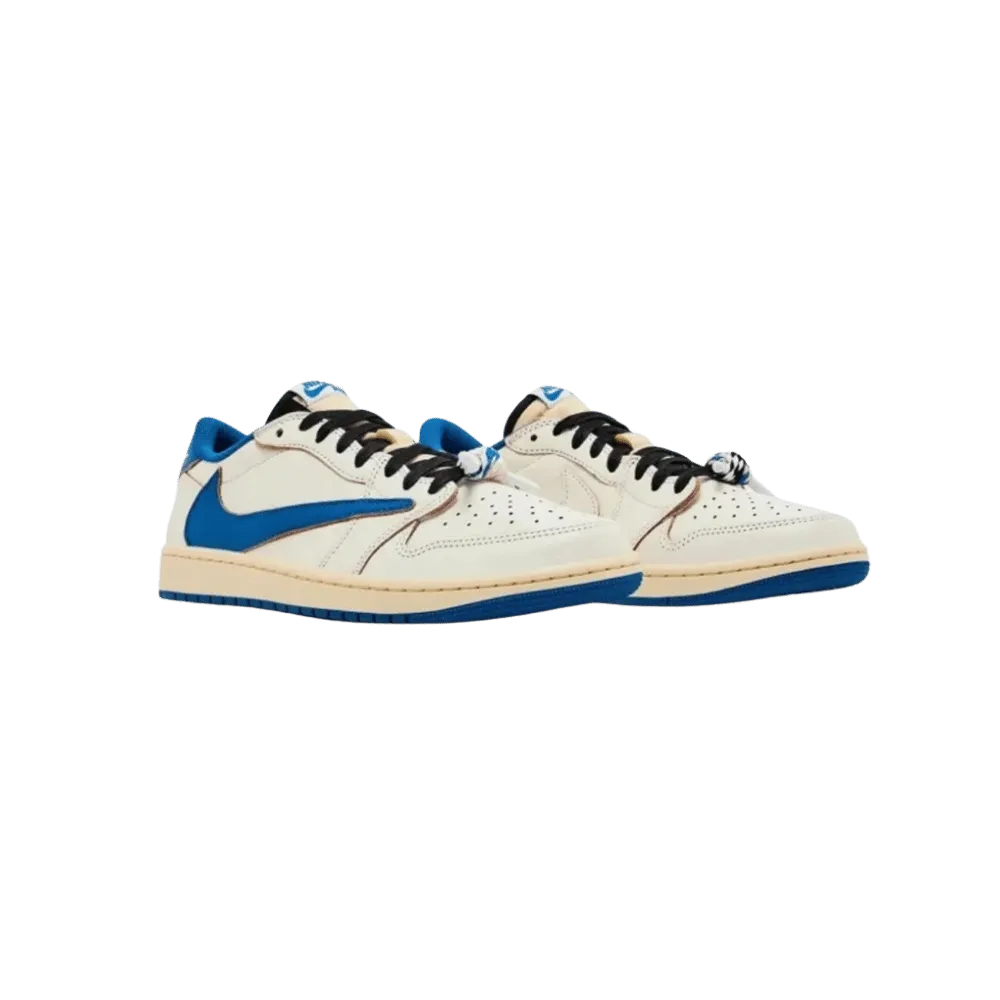 Nike Air Jordan 1 Retro Low OG Fragment x Travis Scott Sail Military Blue
