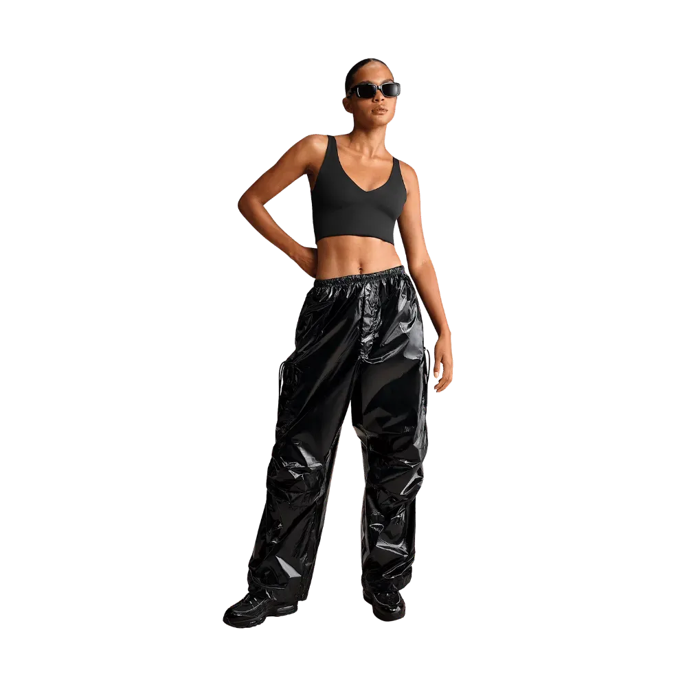 Nike X Skims Matte Women's V-Neck Long-Line Bra OBSIDIAN