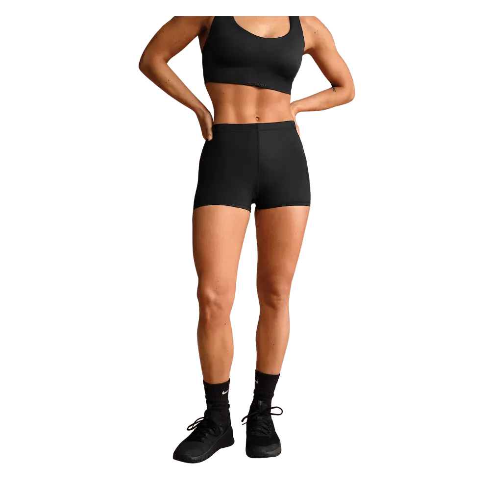 Nike x Skims Shine Women's Mid-Rise 2" Boyshorts with Drawcord OBSIDIAN