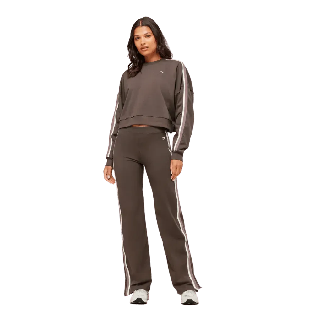 Gymshark Piping Wide Leg Pant Walnut Brown
