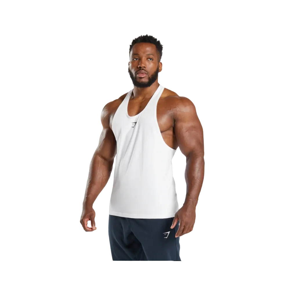 Gymshark React Stringer Slim Fit White