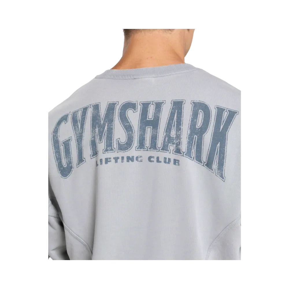 Gymshark Heritage Washed Crew Oversized Fit Denim Grey