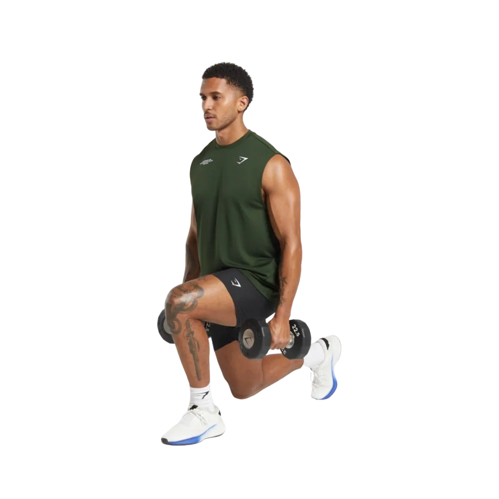 Gymshark Conditioning Club Tank Oversized Fit Trail Green