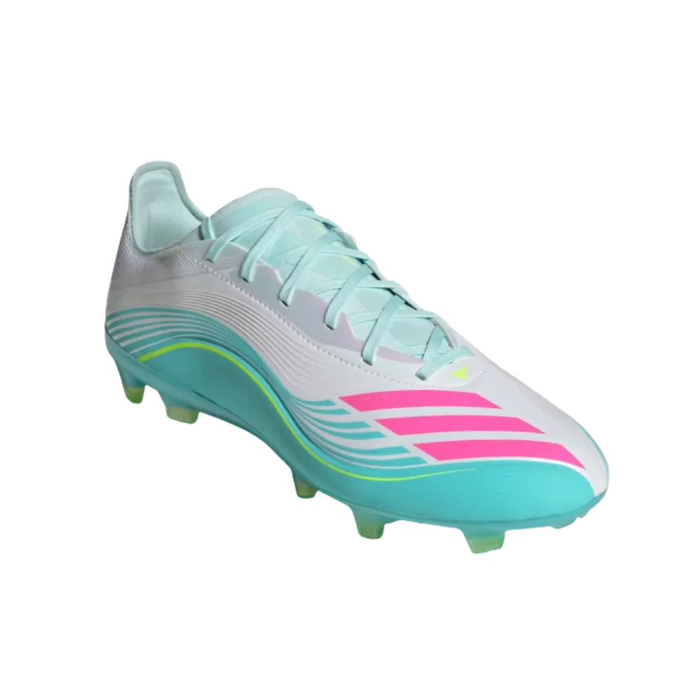 Adidas F50 Messi Pro Firm Ground Soccer Cleats Flash Aqua
