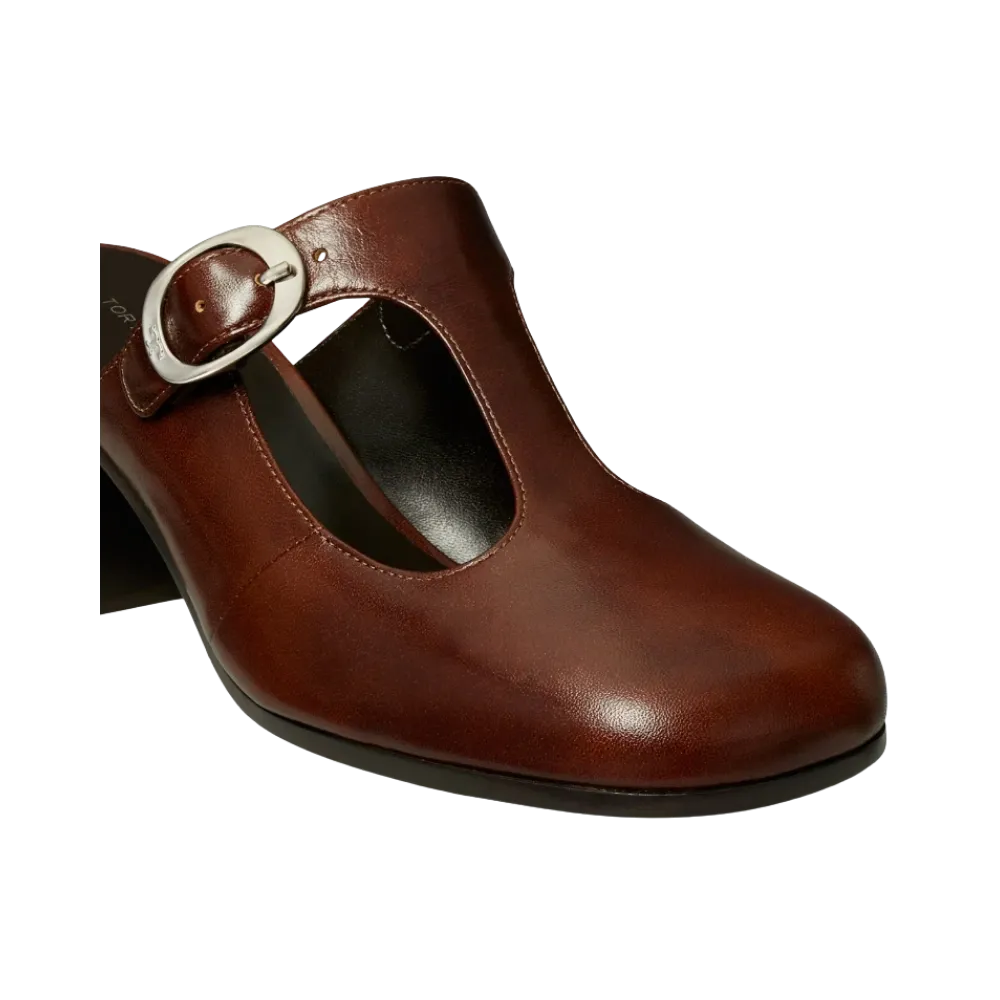 Tory Burch Violet T-Strap Heeled Mule Negroni