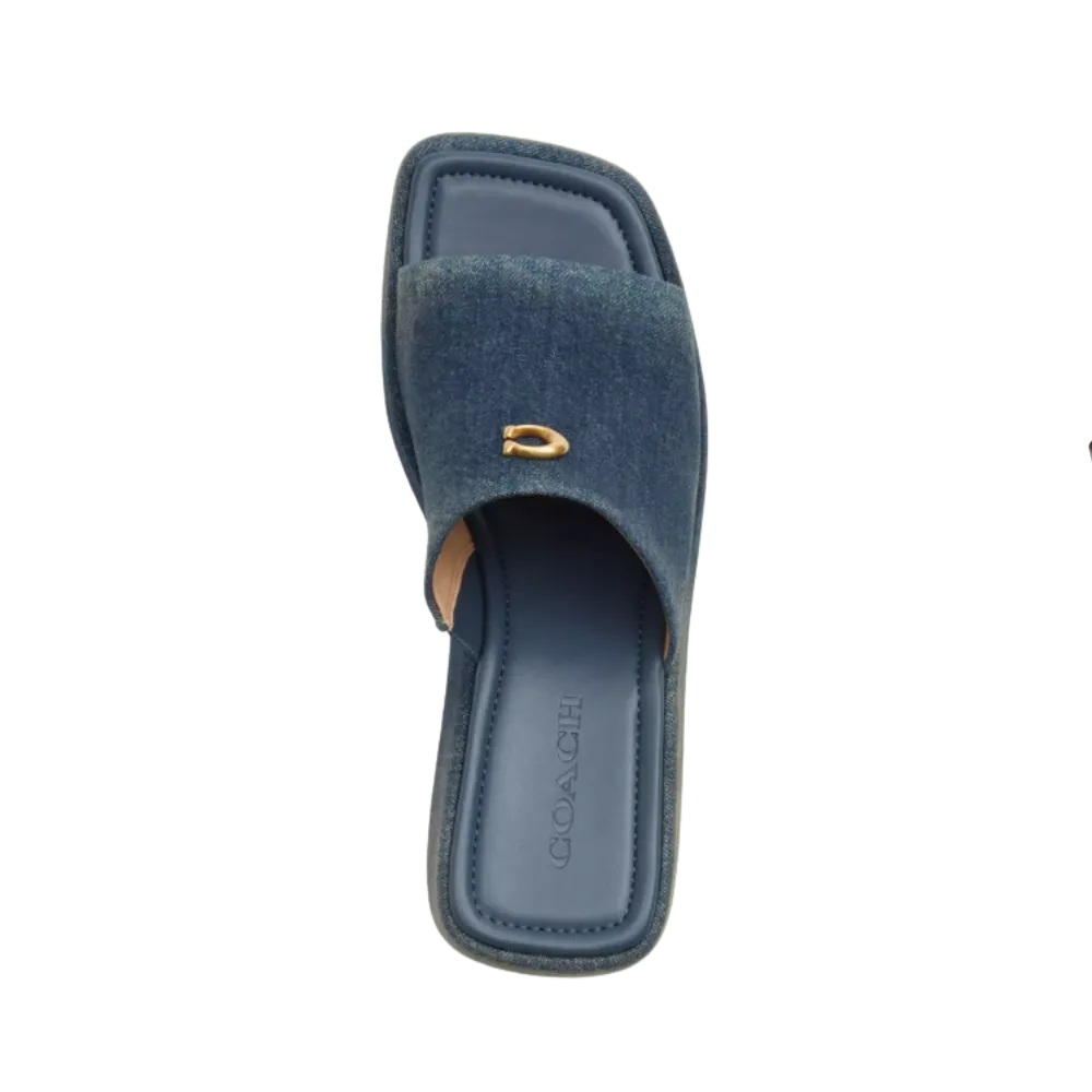 Coach Marie Platform In Loved Denim