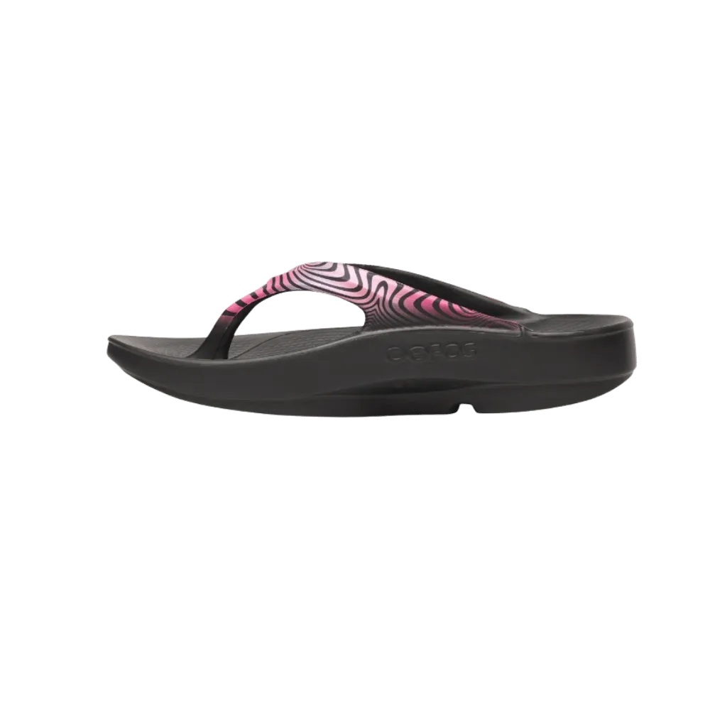 Oofos OOlala Limited Sandal - Disco Zebra