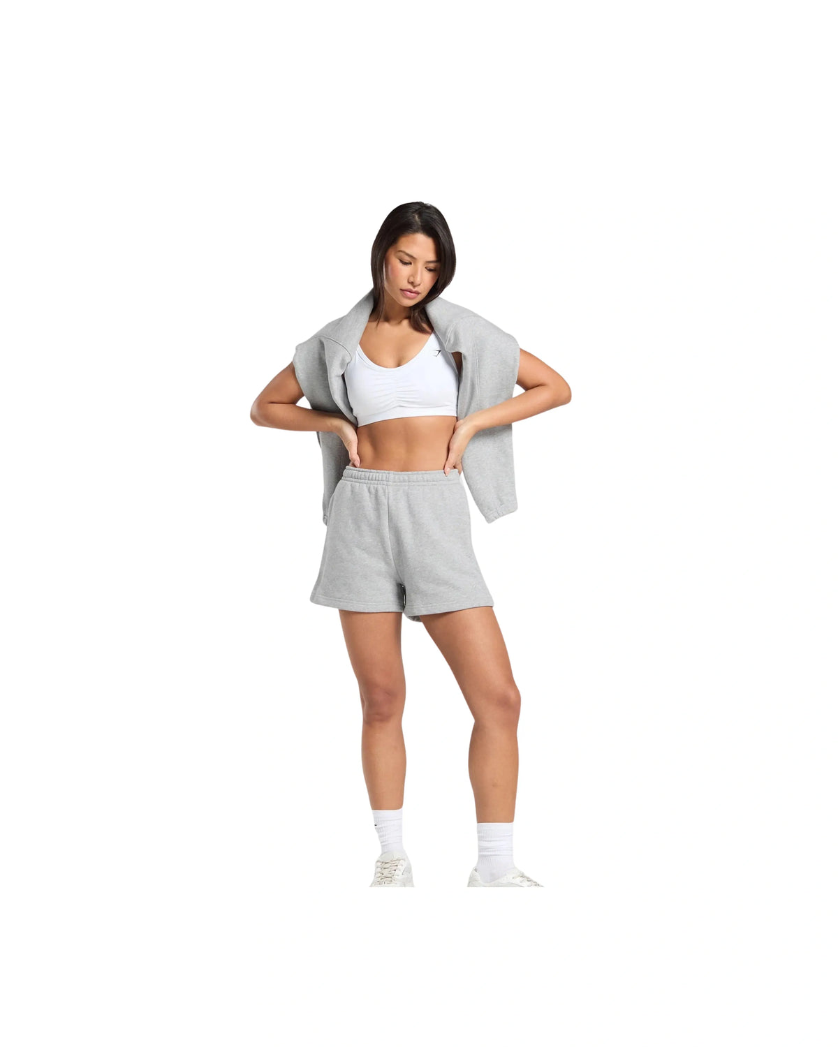 Gymshark Rest Day Sweats 2.0 Shorts regular fit Light Grey Core Marl