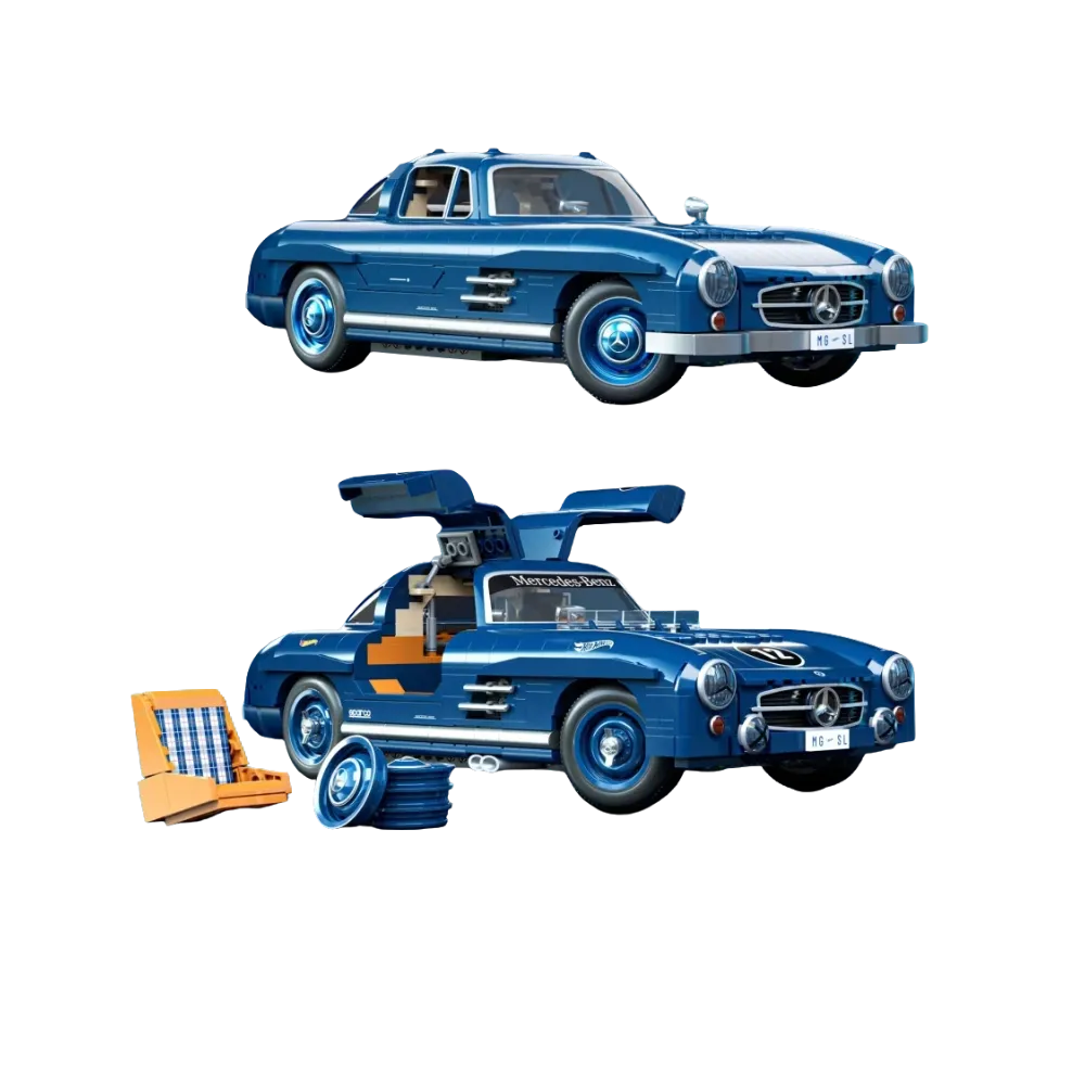 Mattel Brick Shop Hot Wheels Mercedes-Benz 300 SL Building Set