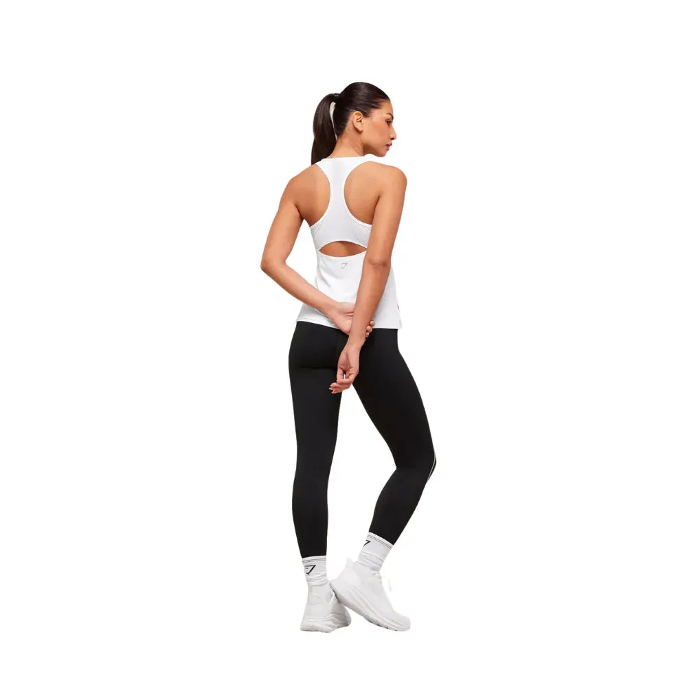 Gymshark Running Back Vent Tank White