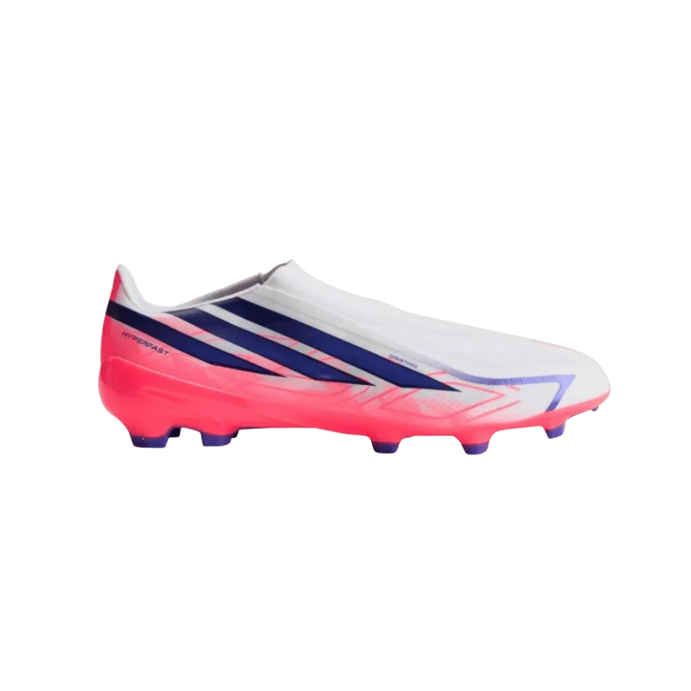 Adidas F50 Hyperfast League Laceless Firm Ground Soccer Cleats Cloud White