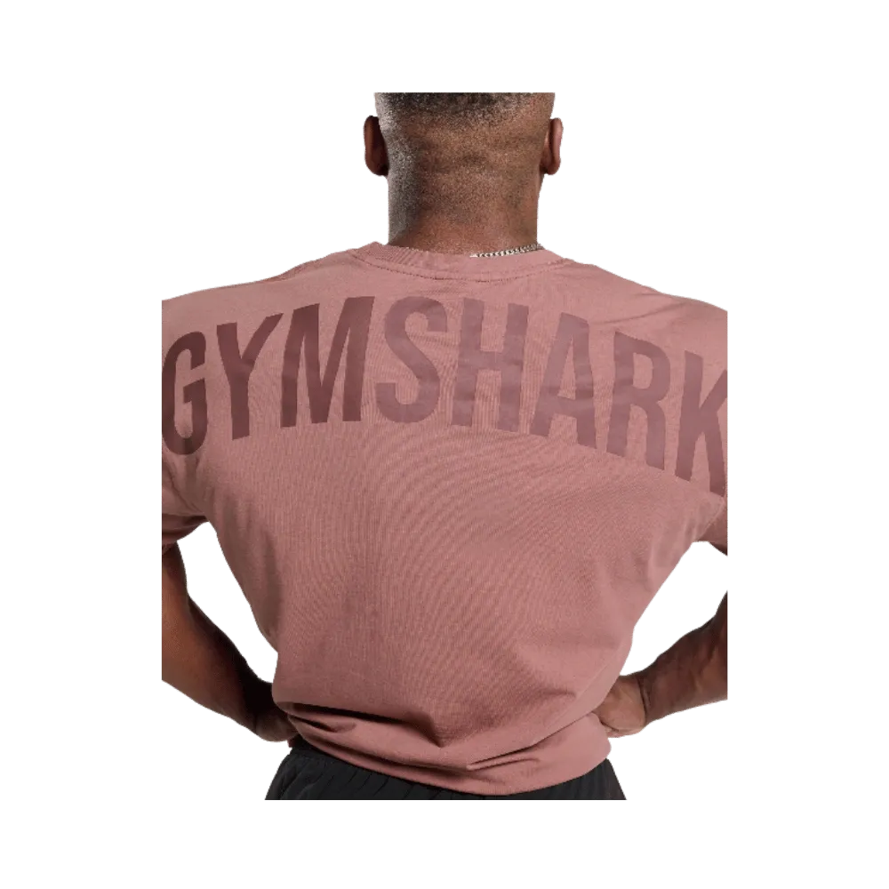 Gymshark Power T-Shirt Oversized Fit Brick Brown