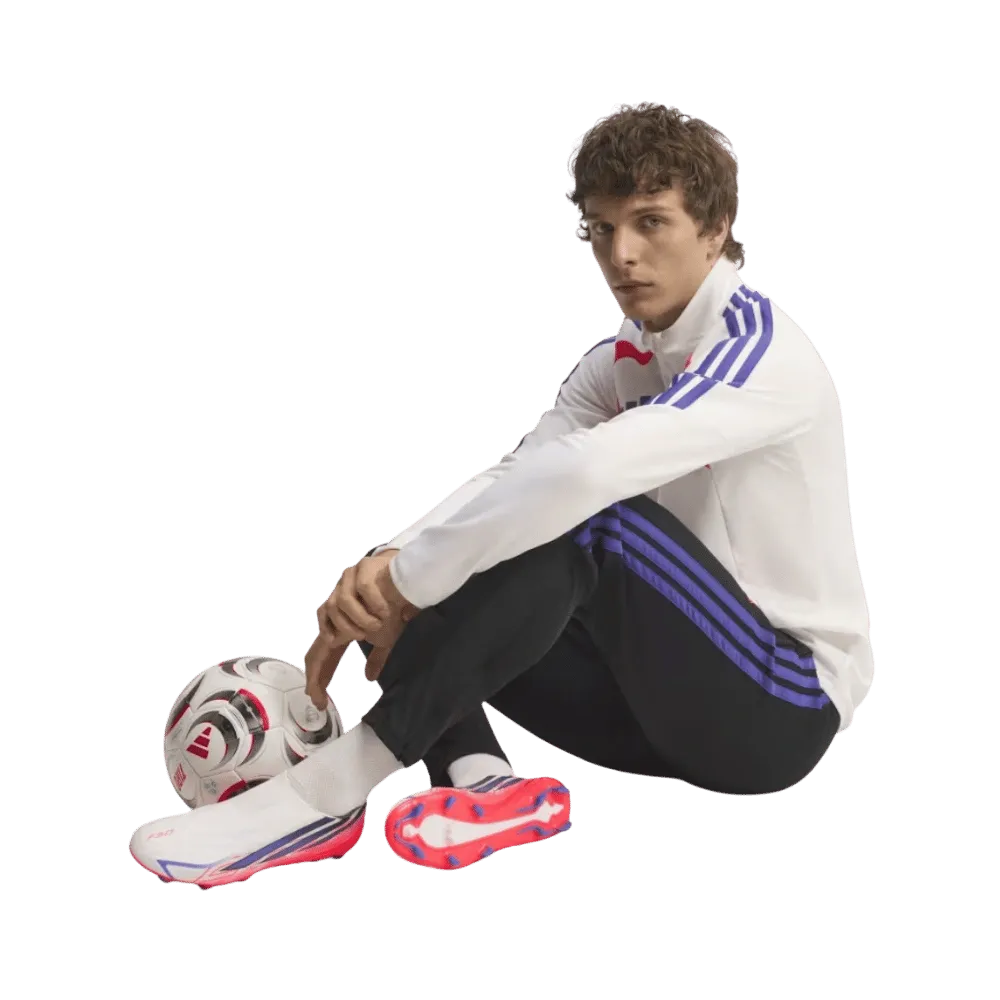 Adidas F50 Hyperfast League Laceless Firm Ground Soccer Cleats Cloud White