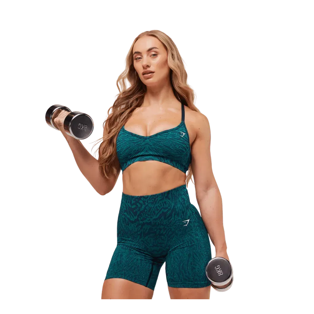 Gymshark Adapt Animal Seamless Sports Bra Navy/Brand Blue