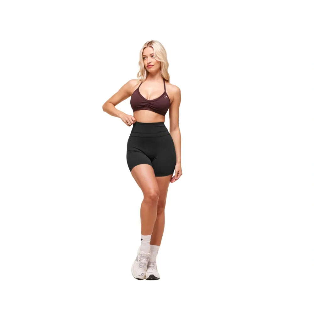 Gymshark Minimal Halterneck Sports Bra - Light Support Cherry Purple