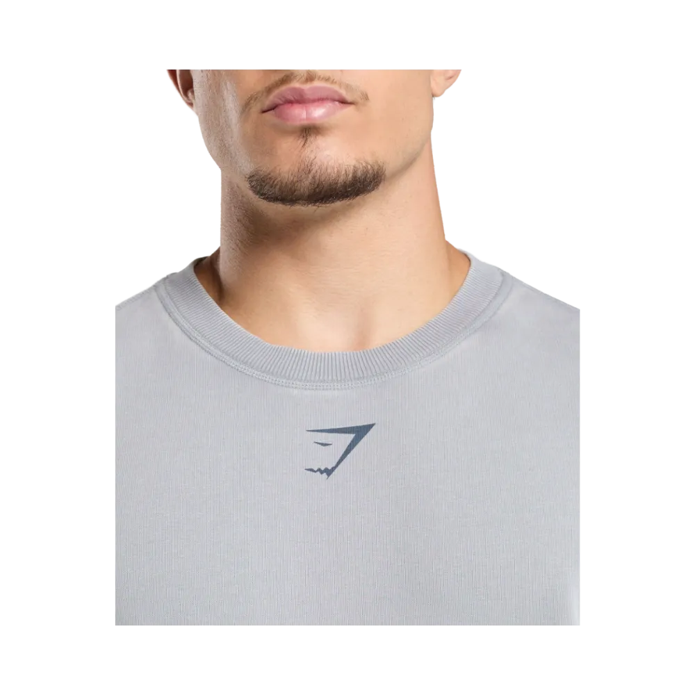 Gymshark Heritage Washed Crew Oversized Fit Denim Grey