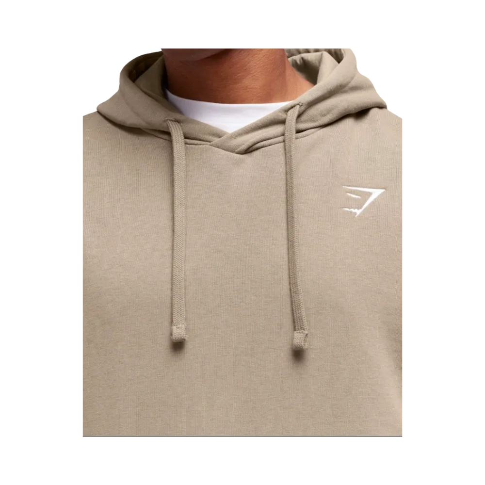 Gymshark Crest Oversized Hoodie Lifestyle Brown
