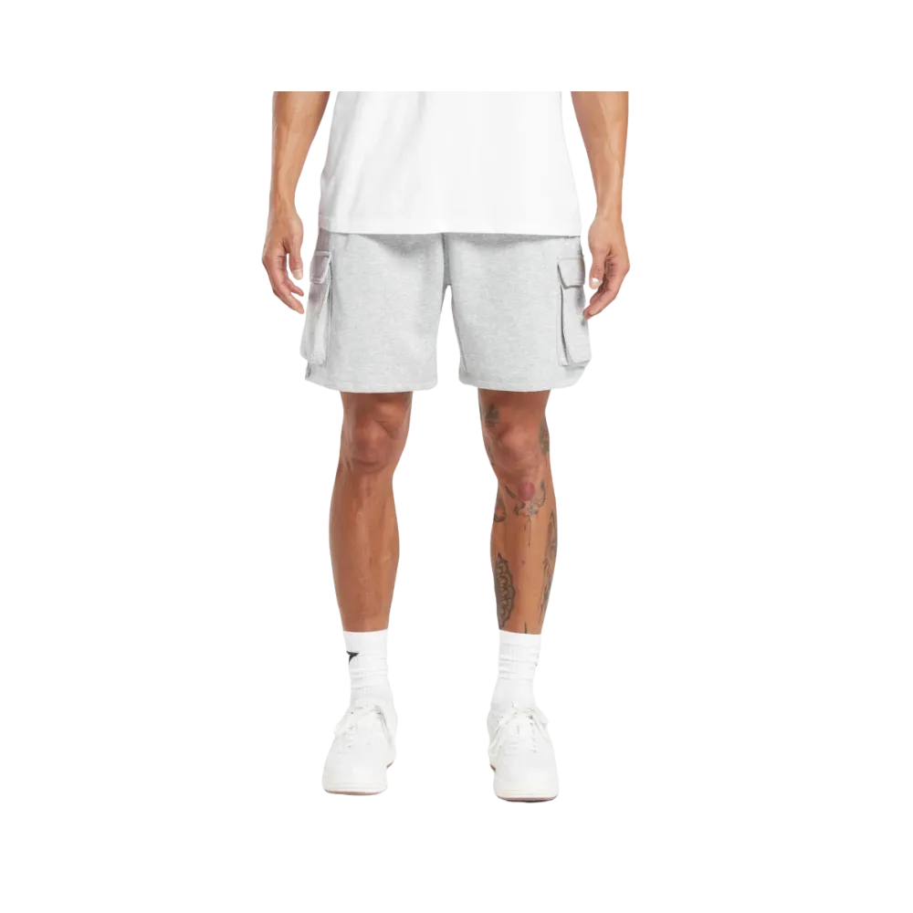 Gymshark Crest Cargo 7" Shorts Slim Fit Light Grey Marl