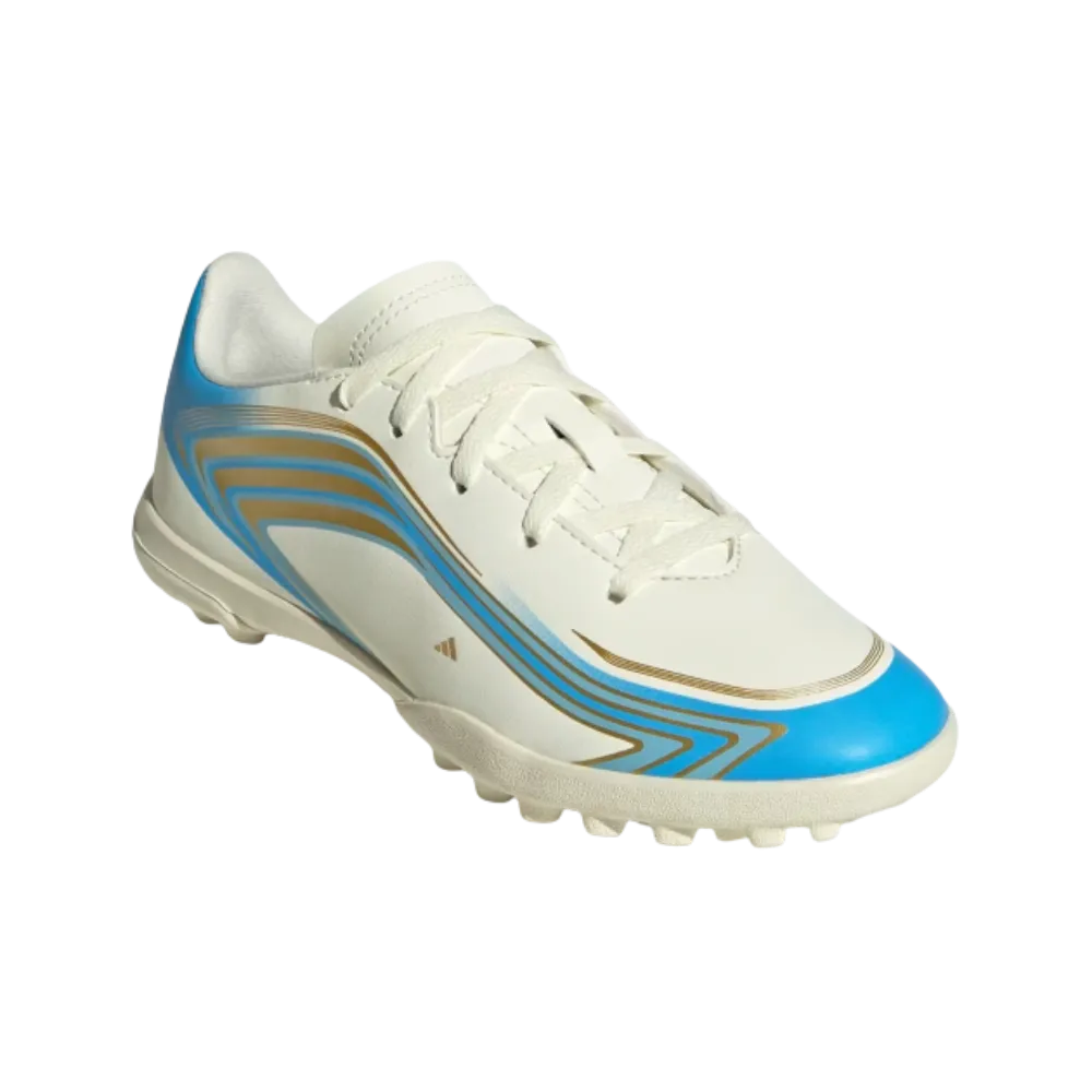 Adidas F50 Messi Club Turf Soccer Cleats Kids Semi Blue Burst